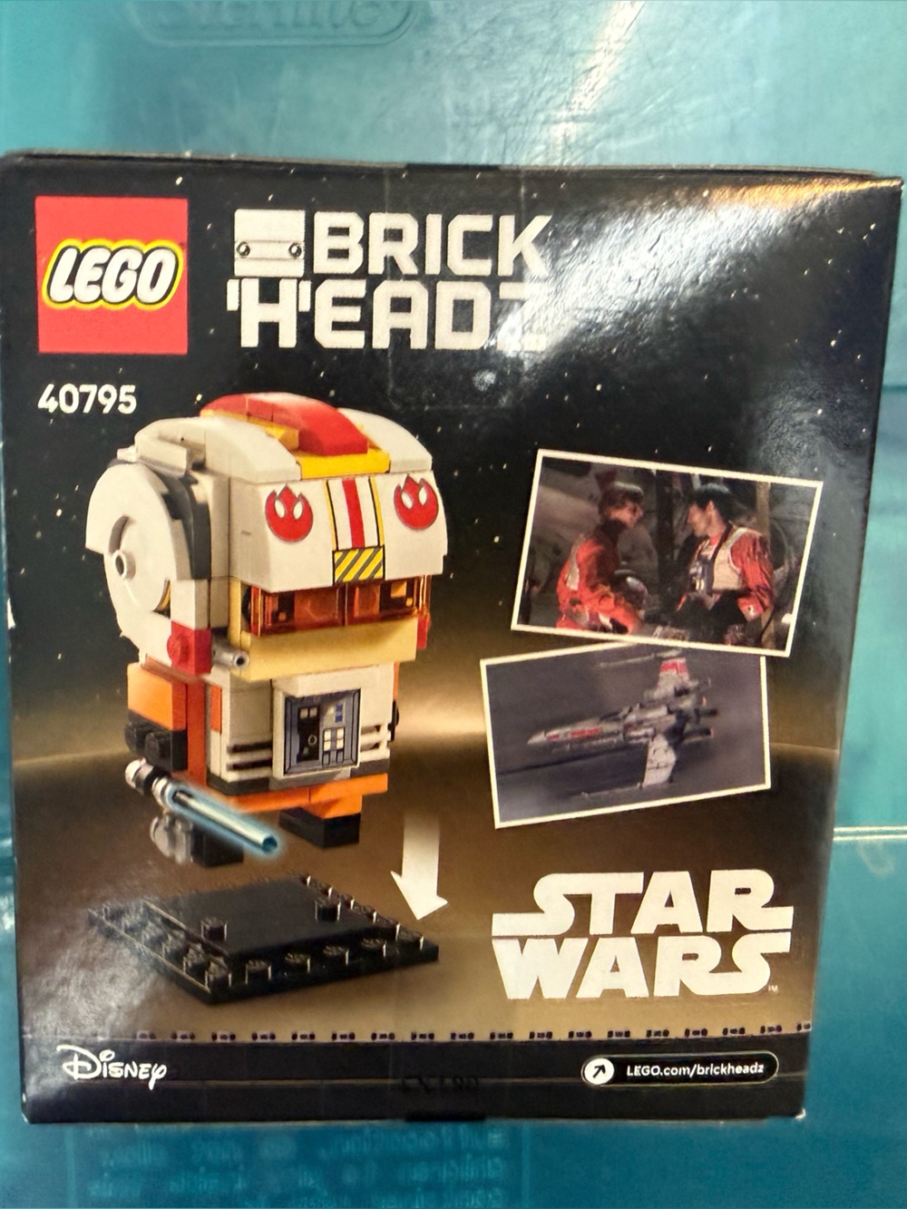 LEGO Star Wars Red White Orange BrickHeadz Pilot Helmet brand new